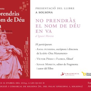 Presentació del llibre «No prendràs el nom de Déu en va»